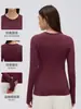 Outono e inverno novo top esportivo respirável feminino stretch slim corrida fitness lazer yoga manga longa D19083