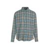 Camisa Destruída Xadrez com Franjas Nova Primavera e Outono Design Masculino Nicho Solta Versátil Top Xadrez Tendência