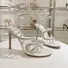 Impresionantes Tacones Altos con Forma de Serpiente de Pedrería para Mujer Tacón Delgado 2026 Verano Nuevos Sandalias de Moda Sexy Francesas