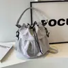 Bolsa de Cubo con Cordón de Gran Capacidad Transfronteriza 2026 Nueva Bolso Cruzado Multibolsillo Bolso de Tela Casual Ligero Mochila