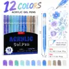 Canetas de gel de alta aparência com 36 cores, cores empilháveis, conjunto de canetas de gel coloridas à prova d'água para journaling e desenho de estudantes