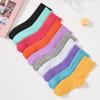 Calcetines de mujer de media caña, estilo coreano, de color liso, con diseño de macarrón, color caramelo, a la moda, personalizados, para uso diario, para combinar con todo, cómodos.