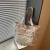 Bolsa de Tote de Nylon Grande Versátil Casual Japonesa para Estudiantes Universitarios Bolso de Hombro Único para Clase Viaje de Negocios Viaje Transfronterizo Bolsa Grande
