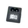 Enchufe de CA DB de 8 formas de dos núcleos con interruptor de barco blanco Socket de dos en uno Tarjeta de enchufe Enchufe de alimentación de dos orificios