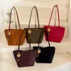 Bolso de ante vintage para debajo del brazo para mujer, nuevo bolso de mano versátil de moda de otoño, bolso tote, bolso de hombro de gran capacidad