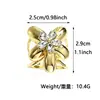 Fivela de Seda com Flor Tridimensional e Strass para Lenço Simples Feminino Versátil Cabeça Lenço Xale Acessórios Anel de Fixação Transfronteiriço