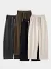 Tio Cenoura 700g Calça Curva Acolchoada com Lã 2026 Outono/Inverno Casual Versátil Calça de Perna Larga Calça Reta de Imitação de Caxemira