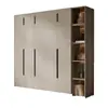 Armario para uso doméstico en el dormitorio, gabinete de almacenamiento de doble puerta, diseño moderno simple, adecuado para apartamentos pequeños y propiedades de alquiler, gabinete de almacenamiento ensamblado de lujo ligero