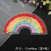 Parche Bordado 3D de Arcoíris para Ropa Infantil, Decoración de Falda y Sombrero, Parche de Bordado DIY Hecho a Mano