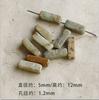 Novo pedra natural chinesa 4*13mm tubo retangular contas contas com contas diy pulseira colar corrente de celular acessórios material