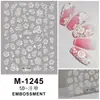 Carcasa Estampada del Pequeño Libro Rojo Pegatinas para Uñas Mariposa Serpentina Aurora Uñas Color Rosa Glaseado Tridimensional Avanzado