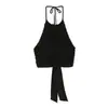 Moda Europea y Americana Transfronteriza Influencer Popular Venta Caliente Tendencia Lunares Capa Decorativa Top Halter
