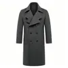 Nuevo Abrigo de Lana para Hombre Otoño/Invierno 2026, Gabardina de Longitud Media Estilo Británico para Hombre, Abrigo Largo de Lana para Hombre