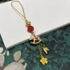 Corrente de Celular Carrossel Tradicional Dourado com Gotejamento de Tinta, Novo Pingente Artesanal Estilo Chinês DIY, Pequeno Acessório Estilo Nacional