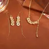 Popular Collar de Múltiples Cadenas con Monedas de los Cinco Emperadores Nuevo Estilo Chino Moda de Alta Gama Exquisito Suerte Collares para Clavícula Pendientes de Estilo Chino para Mujer