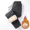 Pantalones casuales cálidos de otoño e invierno con forro polar engrosado para hombre, pantalones jogger de corte holgado, pantalones de algodón modernos con borrego resistente al frío