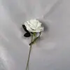 Rosa de Canto de Veludo com Borda Enrolada de Galho Único Simulada Flor Decorativa para Presente Hotel Supermercado Flores Artificiais Pequenas de Veludo