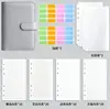 Cuaderno de Hojas Sueltas A6 Amazon Transfronterizo, Agenda Estilo Macarrón, Páginas Interiores Rayadas Lindas, Cuaderno de Diario Desmontable