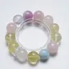 [Segredo do Arco-Íris] Pulseira de Cristal Branco Natural Feminina Mais Fácil de Combinar Rosa Cavalo Água-Marinha Cristal Limão Pulseira Atacado