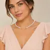 Collar de perlas de amor estilo nicho de verano europeo y americano, dulce, fresco y sexy, collar de cuentas de moda para mujer, venta al por mayor