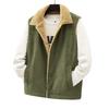 Comércio Exterior Transfronteiriço Outono e Inverno Colete Masculino de Alta Qualidade Colete de Veludo Cotelê Waistcoat de Lã com Forro de Fleece para Heattech
