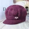 Chapéu de Lã Tricotado Fashionável Versátil Quente de Inverno para Pessoas de Meia-Idade e Idosos, Chapéu de Lã Quente para Mãe com Forro de Fleece, Chapéu à Prova de Frio para Ciclismo