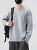 Ropa para Hombre Fengshe / 380g Ropa para Hombre Cuello Solapa Manga Larga 2026 Nueva Temporada Primavera y Otoño Sudadera Pesada Cuello Redondo Sin Capucha