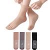 Calcetines Cortos Finos de Cristal de Verano Estilo Japonés Lisos Invisibles Anti-Desgarros Medias Antideslizantes Calcetines Cortos Ultrafinos Resistentes al Desgaste para Mujer