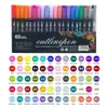 Bolígrafo de doble línea Amazon transfronterizo color pluma de escritura a mano pluma metálica pluma de contorno marcador fluorescente de 36 colores para pintar a mano