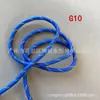Cuerda Redonda de Poliéster con Núcleo Retorcido, Patrón de Puntos de Colores, 5mm de Espesor, Cuerda Miu Resistente al Desgaste para Tejido Hecho a Mano DIY, Colgante, Cinturón, Cuerda para Sombrero, Cordón