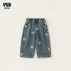 Ropa Infantil Yingsibo Jeans Niñas Estilo Otoño 2026 Pantalones Rectos Bordados de Corazón Pantalones Largos Elegantes para Niños