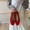 Bailarinas de Gamuza para Mujer con Lazo para Uso en Exteriores, Nuevos Zapatos Planos Bajos Primavera 2026, Zapatos de Abuela Estilo Retro Francés