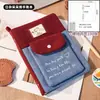 Cuaderno A5 de Hojas Sueltas Oso Dodo Cubierto de Tela, Cuaderno de Check-In Vintage en Blanco, Cuaderno de Estudiante, Diario