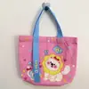 Bolsa de Lona Bolsa de Lona con Dibujo de Oso Bolso Versátil Bolsa para Lonchera Bolso Sencillo Bolsa para Oficinista