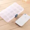 Caja Transparente de Plástico PP con 15 Compartimentos para Anzuelos de Pesca, Equipo de Pesca, Almacenamiento de Joyería, Cuentas Sueltas, Accesorios, Caja de Almacenamiento para Ferretería Pequeña, Extraíble