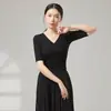 Top de práctica de baile para mujer con tirantes, manga larga y corta, ropa clásica de danza, ballet, entrenamiento corporal moderno para adultos