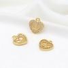 Oro Verdadero 18k Col de Forma Pentagonal Microincrustaciones de Circonita Accesorios Pulsera de Mariposa Colgante DIY Collar Pendientes Colgante D103