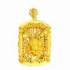 Colgante de moneda de oro con forma de mordedura de golondrina de Tyrannosaurus bañado en oro, colgante de Rey Dragón dominante, collar de fiesta de entretenimiento