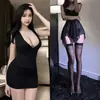 Lencería Sexy, Uniforme Sexy, Pijama de Tentación, Deseo Puro, Senos Pequeños, Espalda Descubierta Cruzada Grande, Conjunto de Falda de Cadera para Discoteca para Mujeres