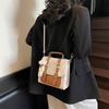 Tendência da moda textura casual bolsa quadrada pequena nova primavera 2025 design de nicho bolsa de ombro mensageiro simples para senhoras