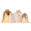 Bolsa de regalo navideña con estrellas bronceadoras, calendario de adviento, cuenta regresiva, bolsa colgante para dulces, bolsa de dulces para regalo navideño