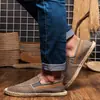 Espadrilles Casuais de Calçar para Homens 2022 Venda Direta da Fábrica Sapatos de Pescador Respiráveis Tênis de Lona Masculino Verde