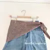 Bufanda Triángulo de Encaje de Estrella Estilo Francés para Mujer, en Capas con un Toque de Lujo, Combinada con Jeans, Accesorios para la Cintura, Diademas, Pañuelos para la Cabeza y Accesorios para el Cuello