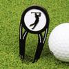 Herramienta para divots de golf Suministros de golf Horquilla Guoling multifuncional de metal para bolas/marcador de bola