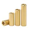 Columna de cobre moleteada redonda de doble paso M2 H3 cámara de vigilancia seguridad flor de tracción perno de cobre de doble paso columna de aislamiento multiespecificación