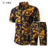 Verão 2019 novo moda de comércio exterior 3D impressão masculina casual manga curta conjunto de camisa eBay tamanho plus camisa masculina
