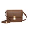 Bolsa de couro legítimo tipo tofu, retrô, pequena, quadrada, leve, luxuosa, multifuncional, feminina, transversal, de ombro, moderna, para mulheres