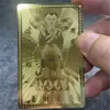 Suministro directo desde la fábrica de origen: Venta al por mayor de tarjetas metálicas de Buda Weituo, tarjetas doradas y plateadas de Bodhisattva Shantuo Kanlang para ofrendas en templos