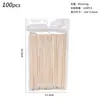 Herramientas para Uñas al por Mayor Palito de Madera Naranja Palillo de Madera Empujador de Cutícula 11.4cm Palito de Madera Naranja de Doble Punta 100 Piezas/Bolsa Palillo para Puntos
