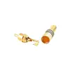 Conector RCA macho banhado a ouro sem solda para alto-falante de áudio TV projetor conversor de áudio e vídeo plugue AV lótus